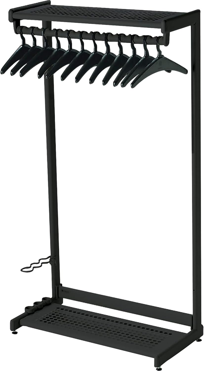 Quartet Two-Shelf Garment Rack, Freestanding, 36 Inch, Black, 12 Hangers Included (20225)