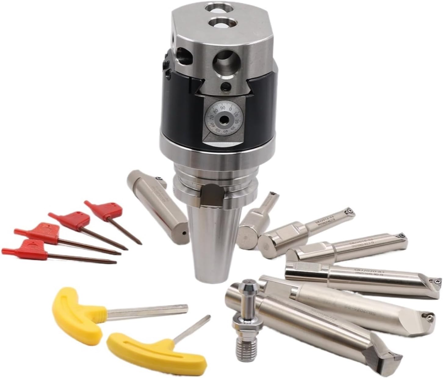BT40 BT50 NBH 2084 8PCS Lathe Machining Boring Carbide Bar Tool Finishing(BT40-NBH2084-8PCS)
