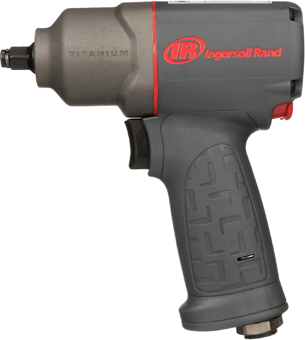 Ingersoll Rand 2115TiMAX 3/8' Air Impact Wrench, 300 ft-lbs Torque, Titanium Hammer Case, Friction Ring Retainer, Pistol