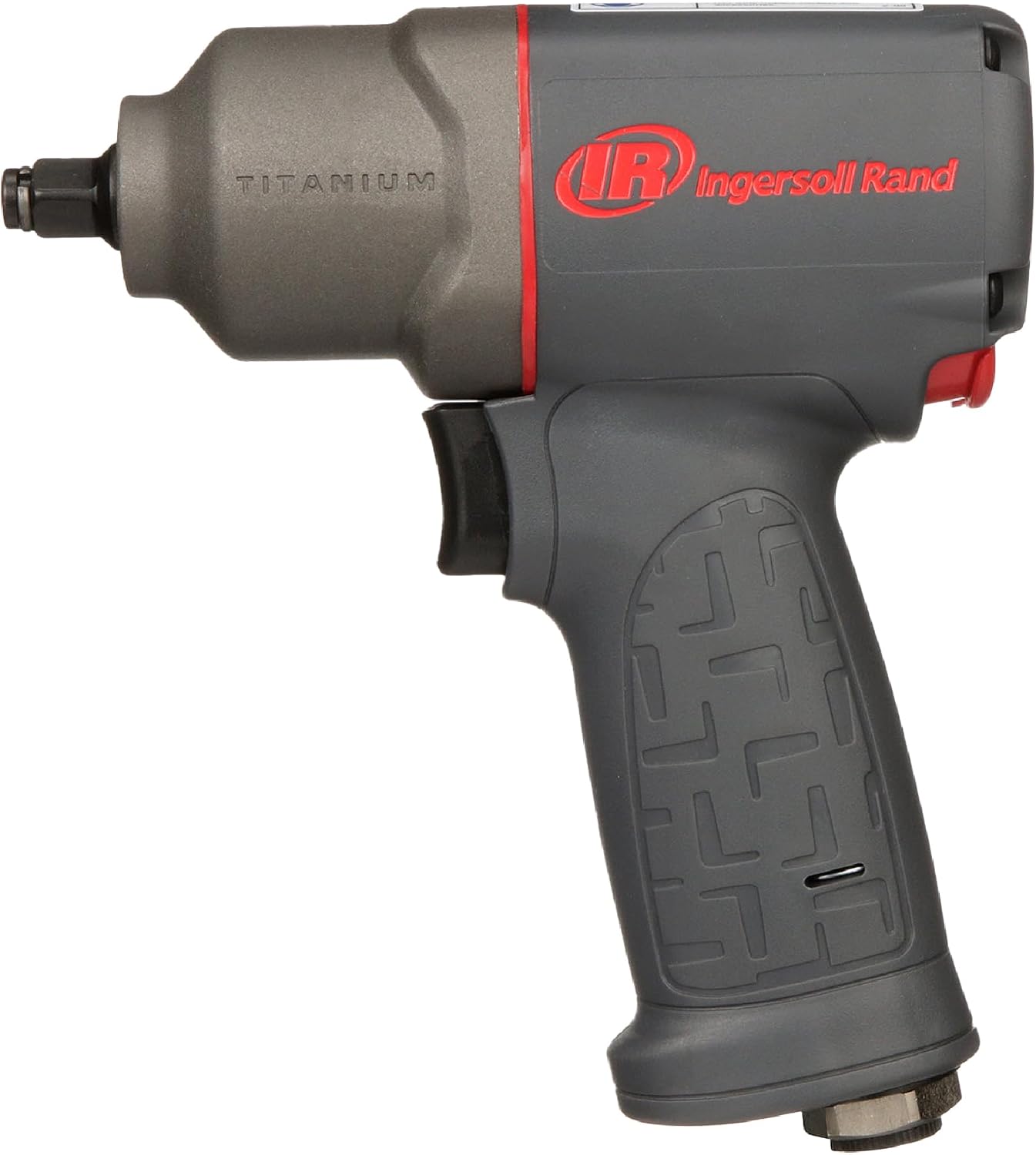 Ingersoll Rand 2115TiMAX 3/8' Air Impact Wrench, 300 ft-lbs Torque, Titanium Hammer Case, Friction Ring Retainer, Pistol