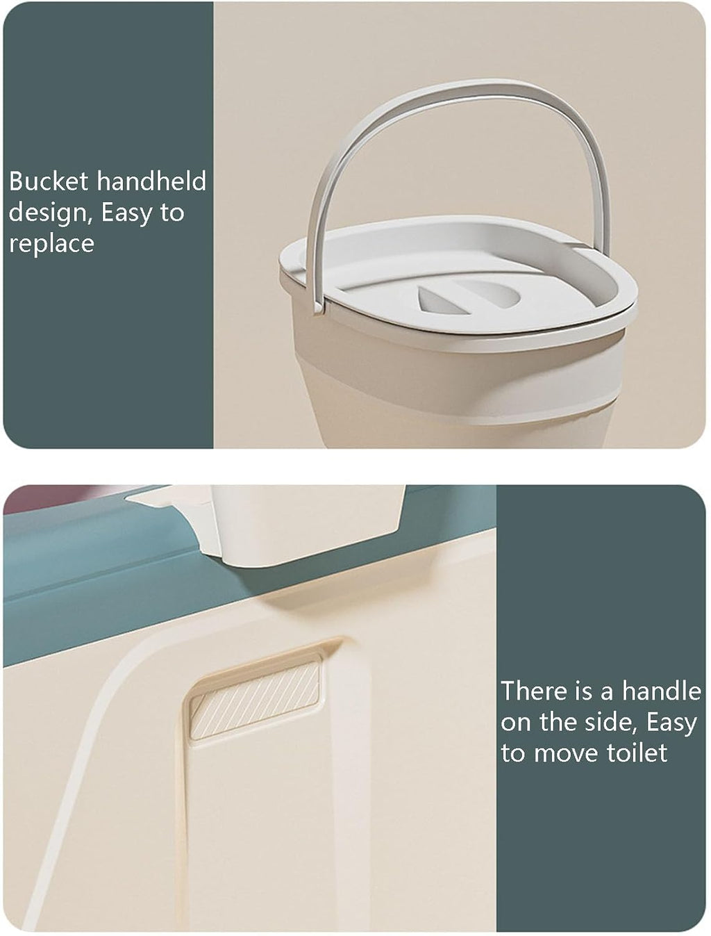Raised Toilet Seat with Handles, Elevated Handicap Toilet Seat Riser for Seniors with Soft Padded, Height Adjustable, Stand Alone Toilet Safety Frame, Fit Any Toilet, PP Material