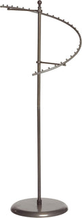 SSWBasics Sleek Raw Steel Spiral Clothing Rack - 29 Ball Retail Clothing Display Stand - 63'H - Boutique Garment and Accessories Display - Stylish Clothing Display Racks for Retail Stores