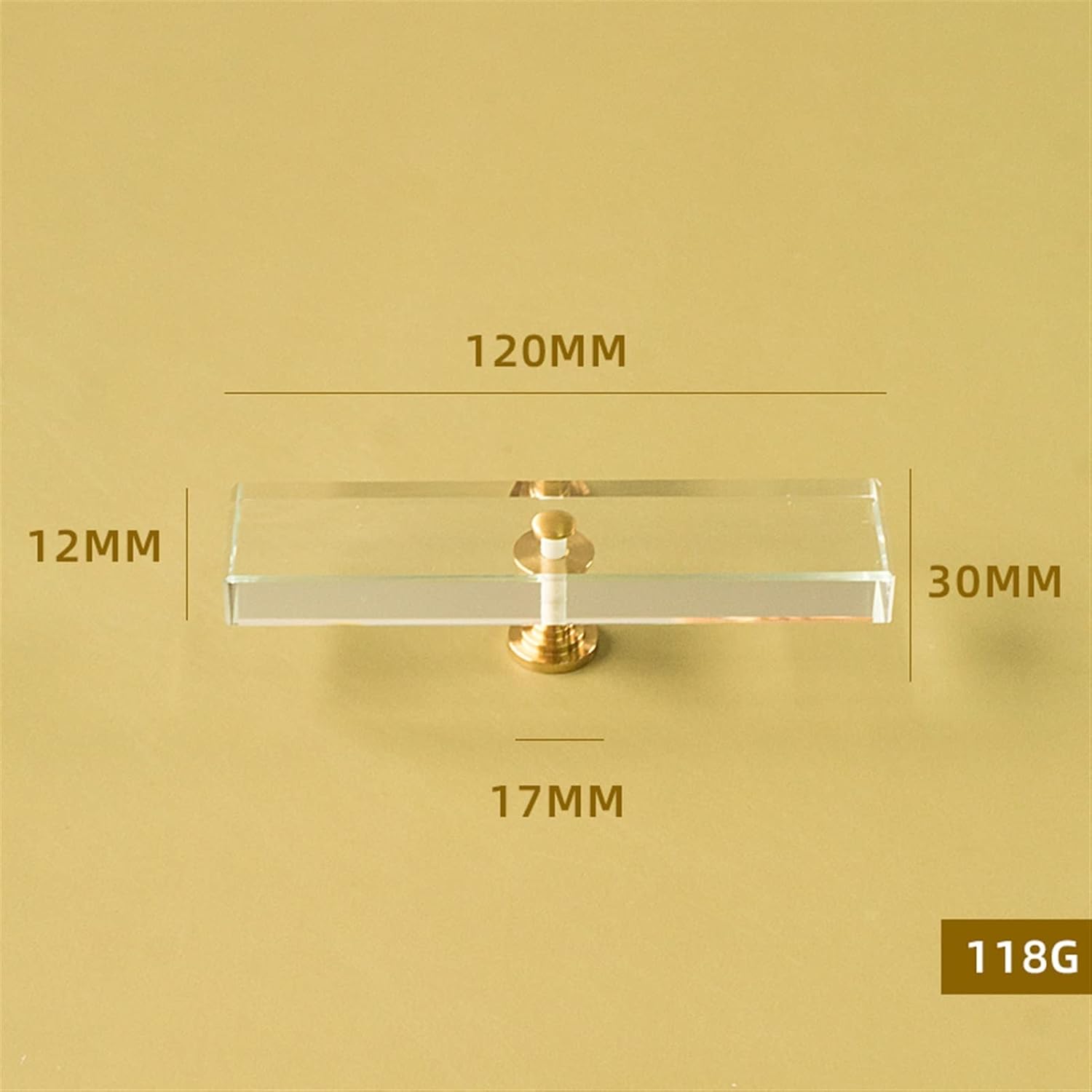 Cabinet Handles Kitchen Hardware 6 PCS Rectangle Shape/Transparent Glass Knobs and Handles Dresser Drawer Pull Kitchen Cabinet Door Wardrobe Handles Hardware Cabinet pulls Kitchen Cabinet Handles