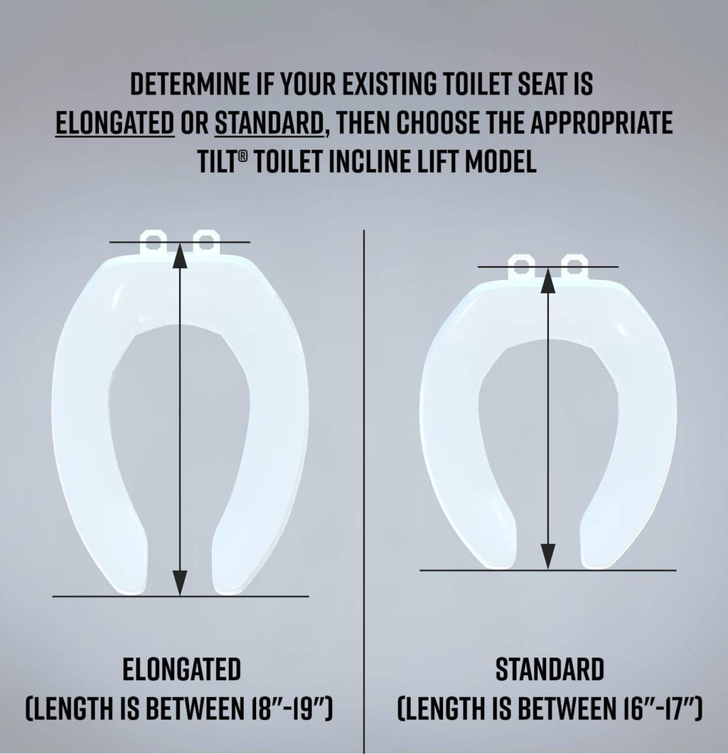 EZ-ACCESS TILT Toilet Incline Lift, Battery Powered (Battery Included), Standard Seat