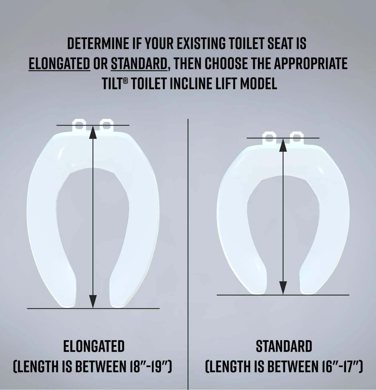EZ-ACCESS TILT Toilet Incline Lift, Battery Powered (Battery Included), Standard Seat