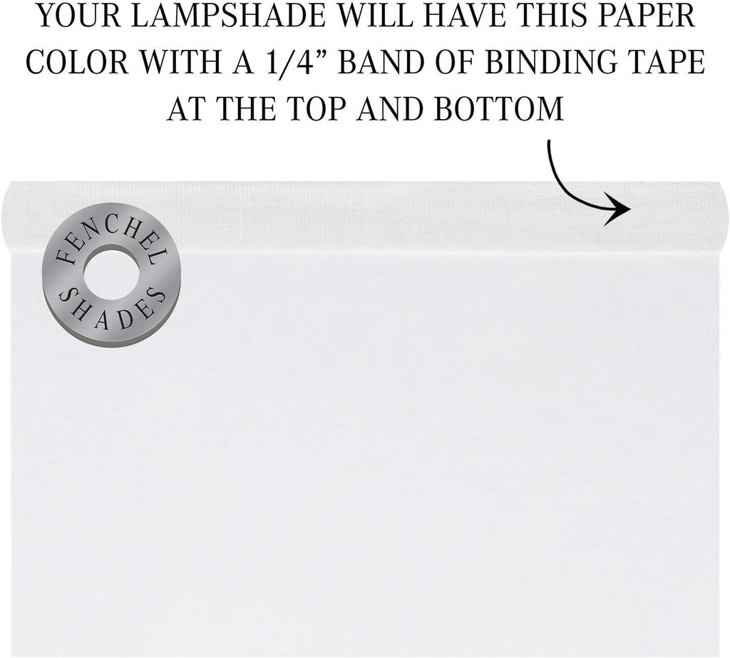 FenchelShades.com Set of 2 Lampshades 10' Top Diameter x 12' Bottom Diameter x 8' Slant Height with Washer (Spider) Attachment. Attaches to Lamps with an existing Harp(not included) (Vellum White)