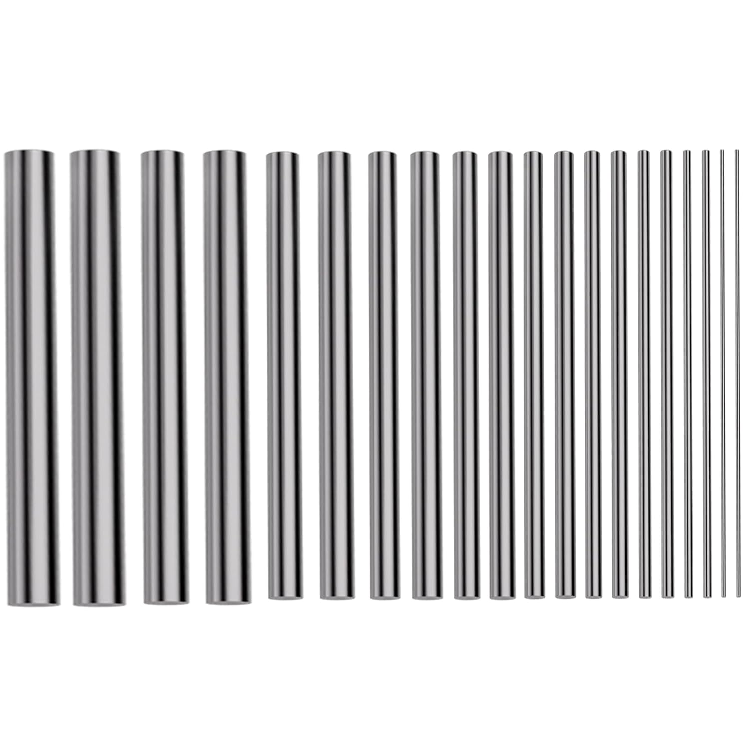 Round Steel Rod High Speed Steel (HSS) Lathe Bar Stock Tool,for Shaft Gear Drill Lathes Boring Machine Turning Miniature DRINYOUNG (20pcs（200mm）：1mm-10mm x2pcs)