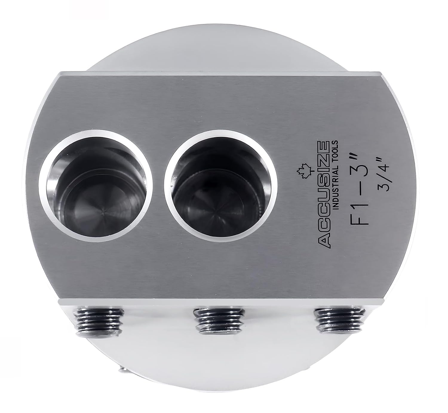 Accusize Industrial Tools Boring Head Hole Size Off Thread, 3 in, 0350-0003 | 3/4 in Boring Bar Hole, 1 in Offset, 1-1/2-18 Thread Mount, 3-5/32 in Overall Length