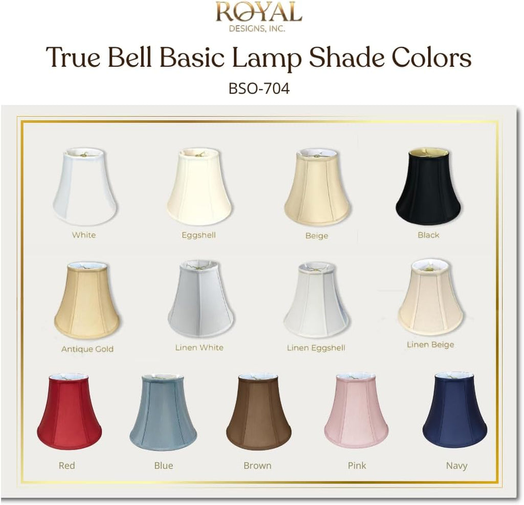 Royal Designs, Inc. BSO-704-12BLU-2 True Bell Basic Lamp Shade, 6.5 x 12 x 10.5, Blue, 2-Pack