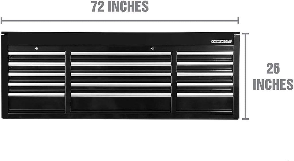 OEMTOOLS 24743 Professional Series 72 Inch 15 Drawer Tool Chest, Tool Box with Drawers, Tool Storage Chest, Locking Tool Chest, Tool Box Heavy Duty