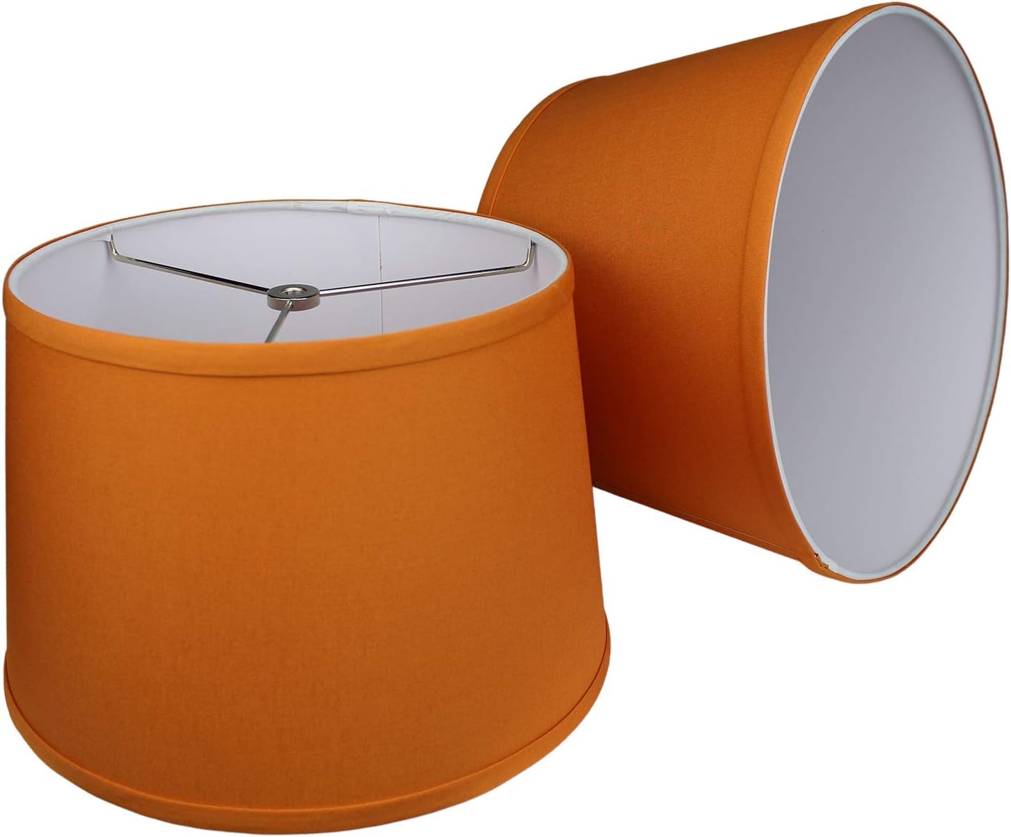 FenchelShades.com Set of 2 Lampshades 10' Top Diameter x 12' Bottom Diameter x 8' Slant Height with Washer (Spider) Attachment. Attaches to Lamps with an existing Harp (not included) (Linen Cedar)