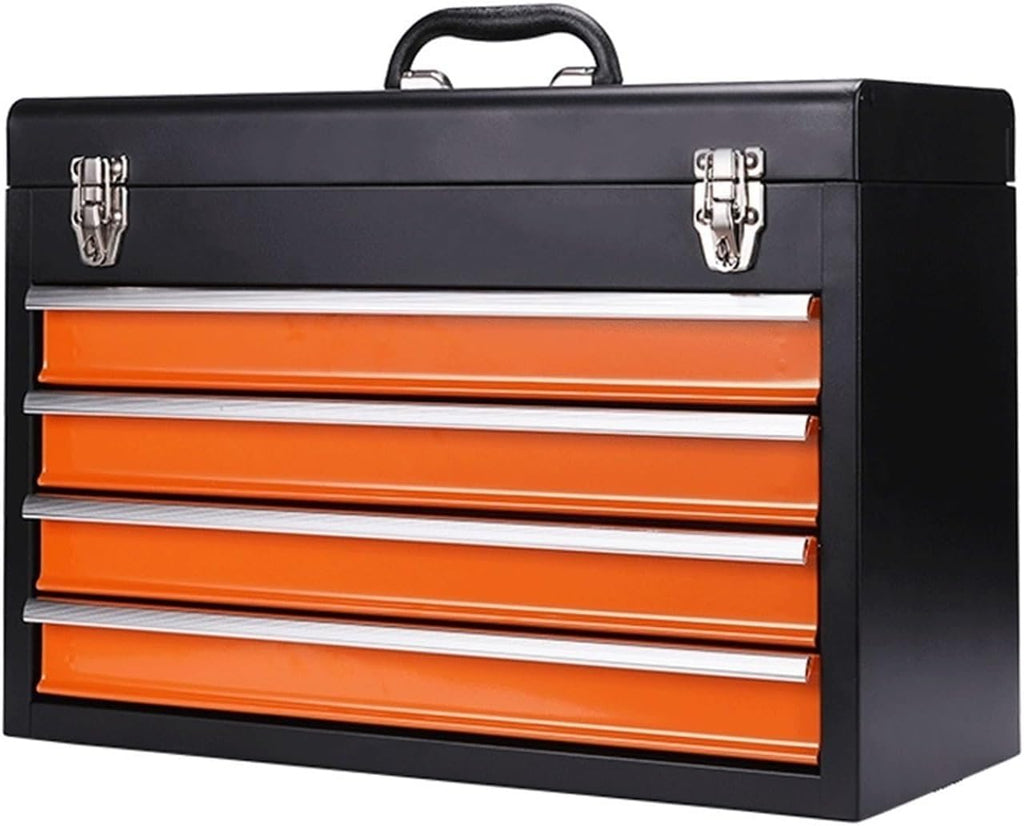 Storage Case Portable Drawer Tool Box Multipurpose Steel Toolbox/Chest Household Tools and Consumer Storage Metal Box for Tools Organization Organization(L)