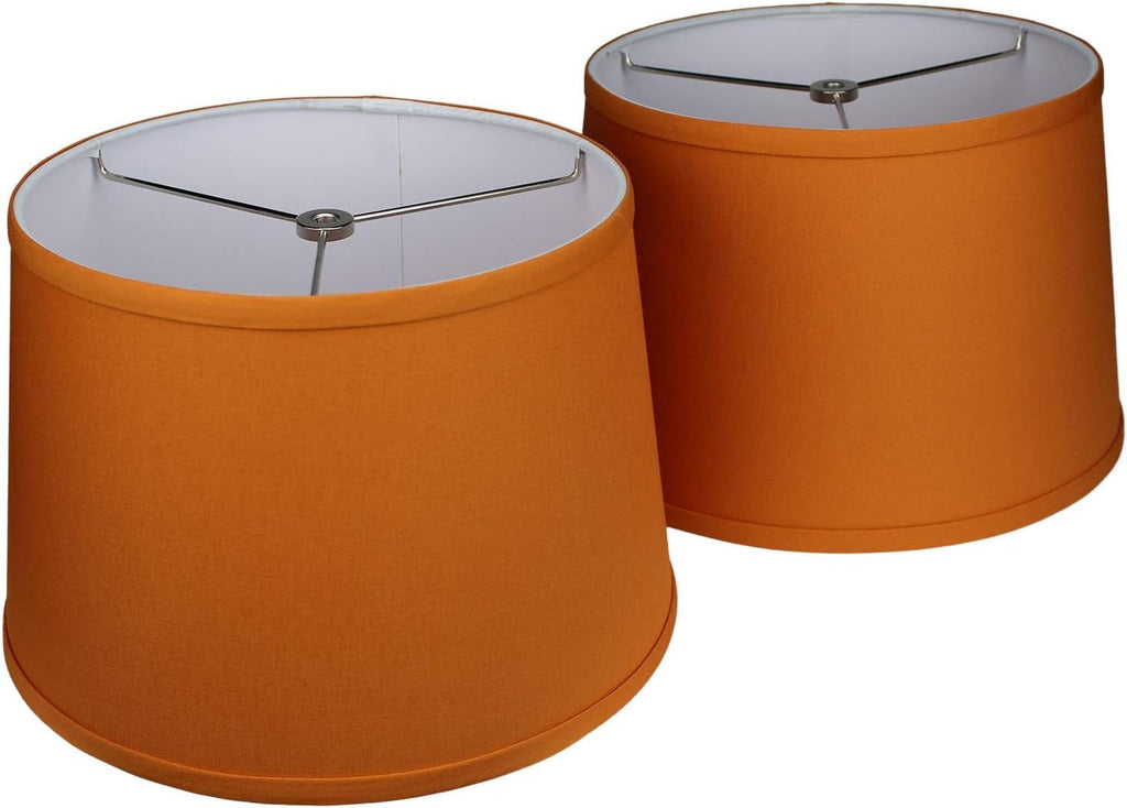 FenchelShades.com Set of 2 Lampshades 10' Top Diameter x 12' Bottom Diameter x 8' Slant Height with Washer (Spider) Attachment. Attaches to Lamps with an existing Harp (not included) (Linen Cedar)