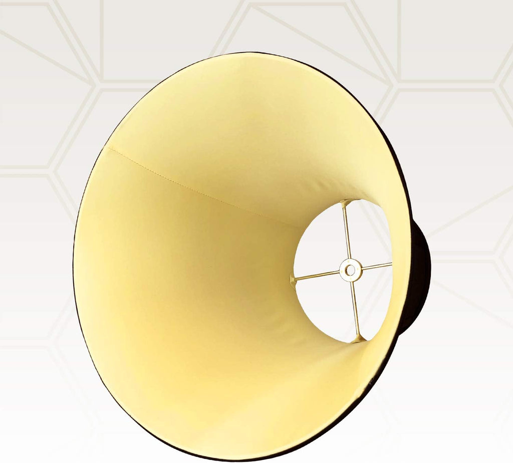 RDI Set of 2 True Bell Basic Lamp Shade, Quality Fabric, Stylish Design, BSO-704-12BLK/GL-2, Black, 6.5 x 12 x 10.5 in, 2 Pack