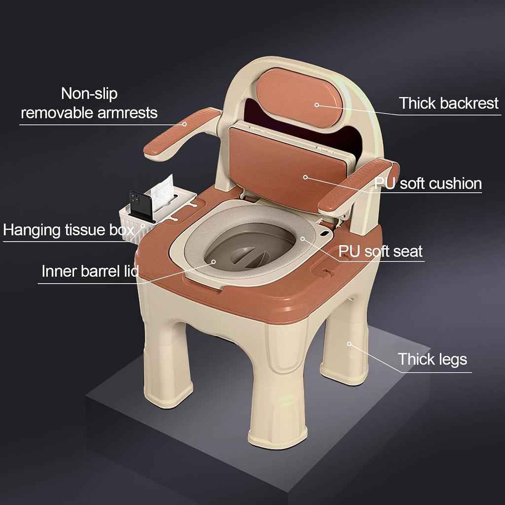 Adjustable Bedside Commode Chair for Seniors and Disabilities Ultra Wide Seat Up to 660 Lbs Capacity Height Adjustable Toilet Chair for Elderly and Disabled Blue Upgrade