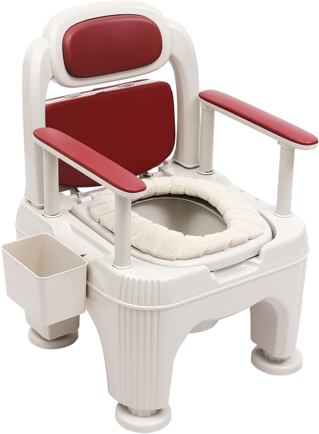 Bedside Commodes Chair, 661.39Lbs Capacity Bedside Toilet Portable Adult Potty Toilet Chair Height Adjustable Commode Toilet Heavy Duty Moveable Commodes for Home Use Nursing Centers