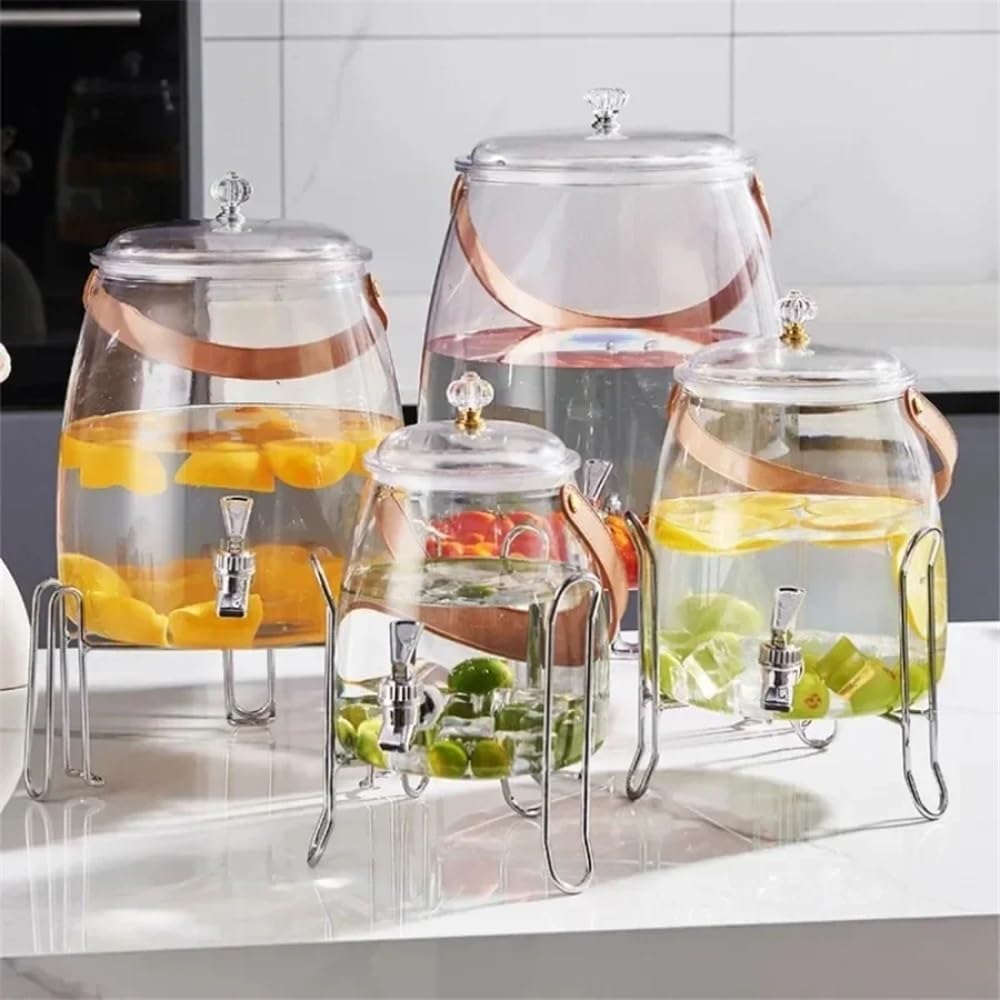Beverage Serveware 3/5/9L Water Pitcher Large Capacity Kettle Multifunctional With Lid Teapot Water Bucket Kitchen Cold Storage Container Jug Water Carafe(Large)