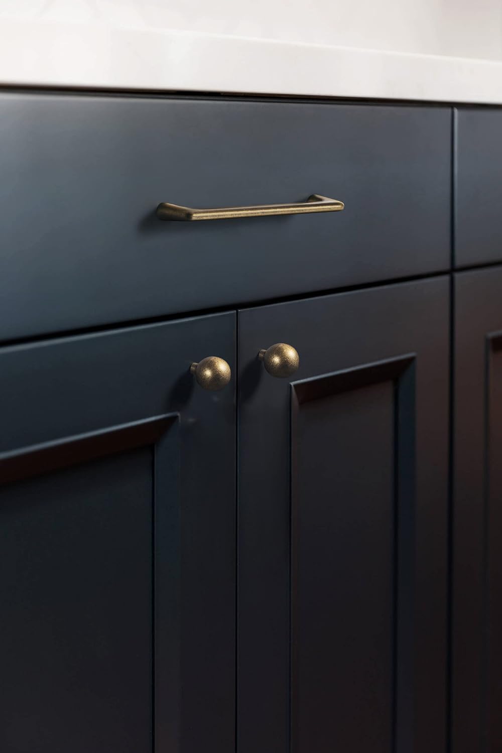 Goo-Ki Antique Brass Cabinet Pulls with 5''(128mm) Hole Centers, Retro Style Zinc Alloy Cabinet Handles for Dresser,Wardrobe,Cupboard- 24 Pack