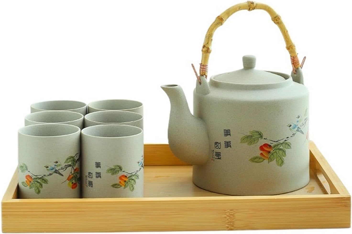 Beverage Serveware Large-capacity lifting beam tea set complete set of one pot and six cups Chinese restaurant kettle and cups for home use Water Carafe