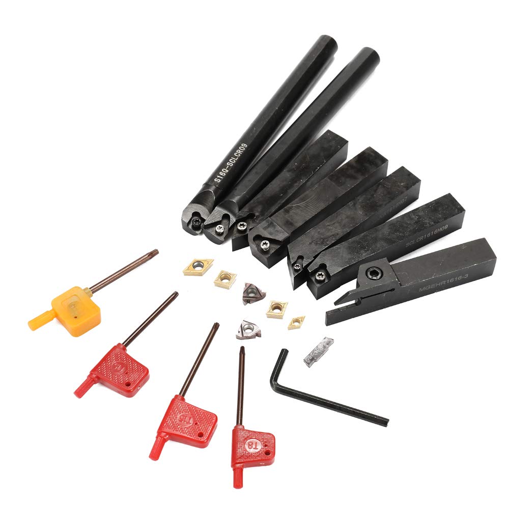 16mm Multifunctional Turning Tools Solid Carbide Inserts Holder Wrench Set Boring Bar Metal Lathe Turning Tools