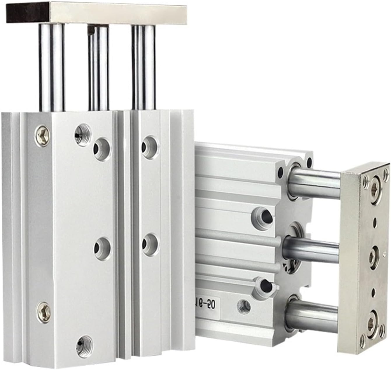 1pcs Series Thin Cylinder With Rod Bore 12 16 20 25mm Three Axis Three Bar Stroke10 15 50 75 150 250mm Double Pneumatic Cylinder(Stroke 30mm,MGPM25 (Bore 25mm))
