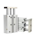 1pcs Series Thin Cylinder with Rod Bore 12 16 20 25mm Three Axis Three Bar Stroke10 15 50 75 150 250mm Double Pneumatic Cylinder(Stroke 125mm,MGPM25 (Bore 25mm))