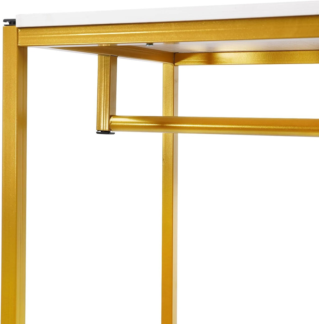 Gold Clothes Rack Heavy Duty Metal Clothing Racks Freestanding Wardrobe Garment Hanger for Hanging Clothes Bedroom Closet Clothes Retail Display Clothing Store
