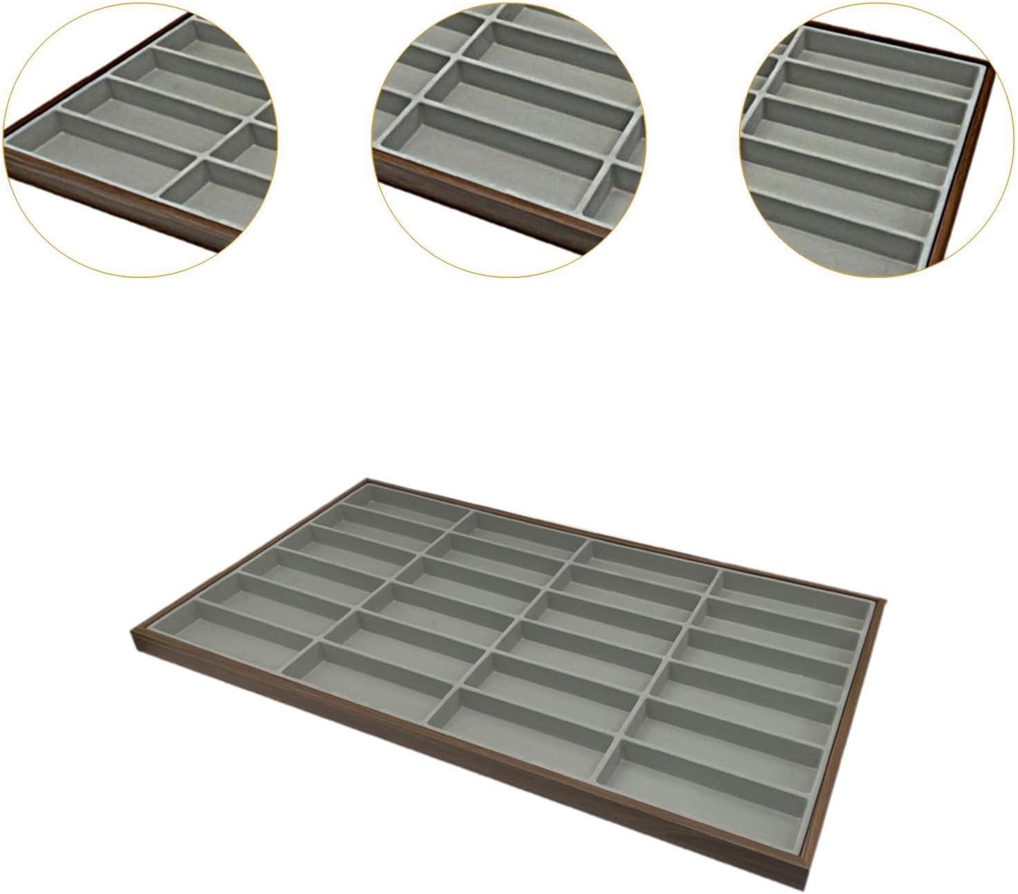 harayaa Glasses Display Tray, Eyewear Storage Case, Portable, Eyeglasses Organizer Box, Jewelry Holder for Bead Pendant Home