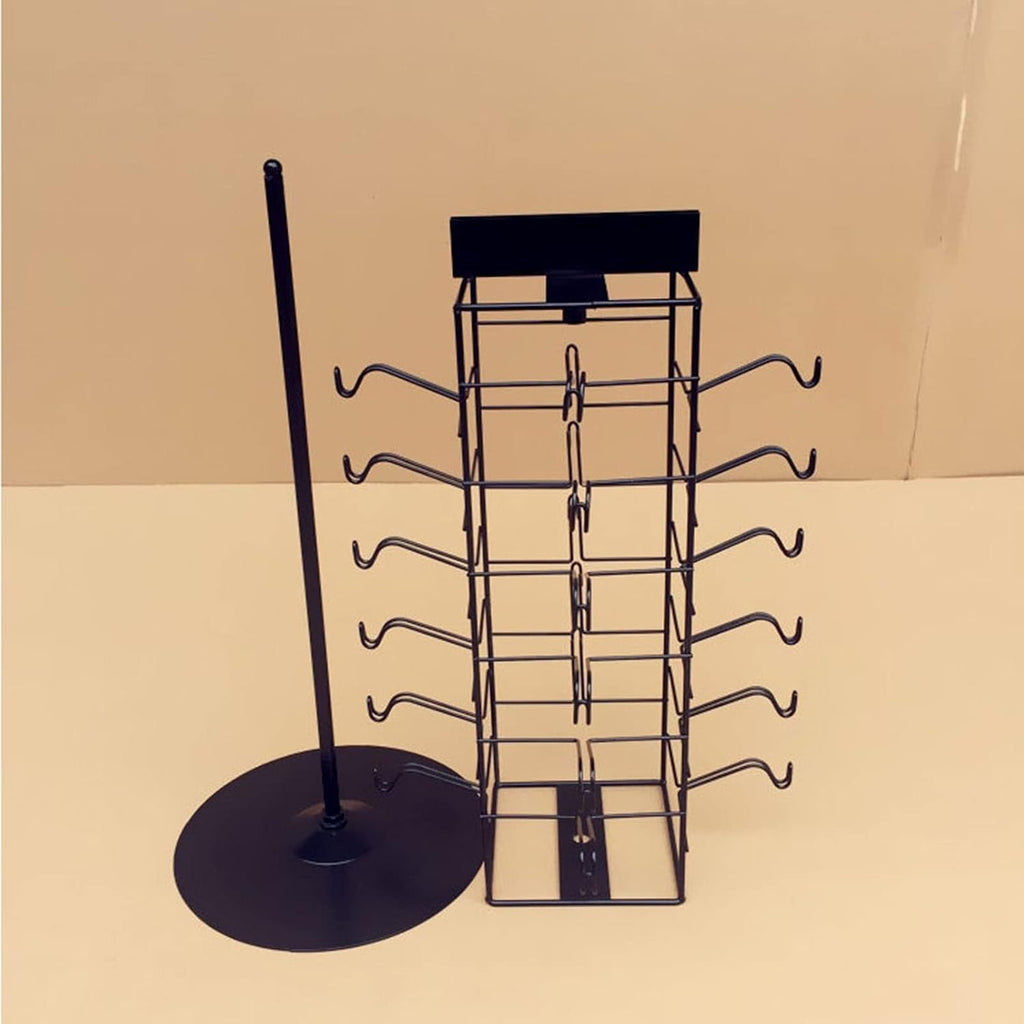 Retail Display Sunglasses Holders Organizer,6 Tiers Table Top Rotating Glasse Stand Storage Eyewear Metal Display Rack,for Exhibition Store Displ