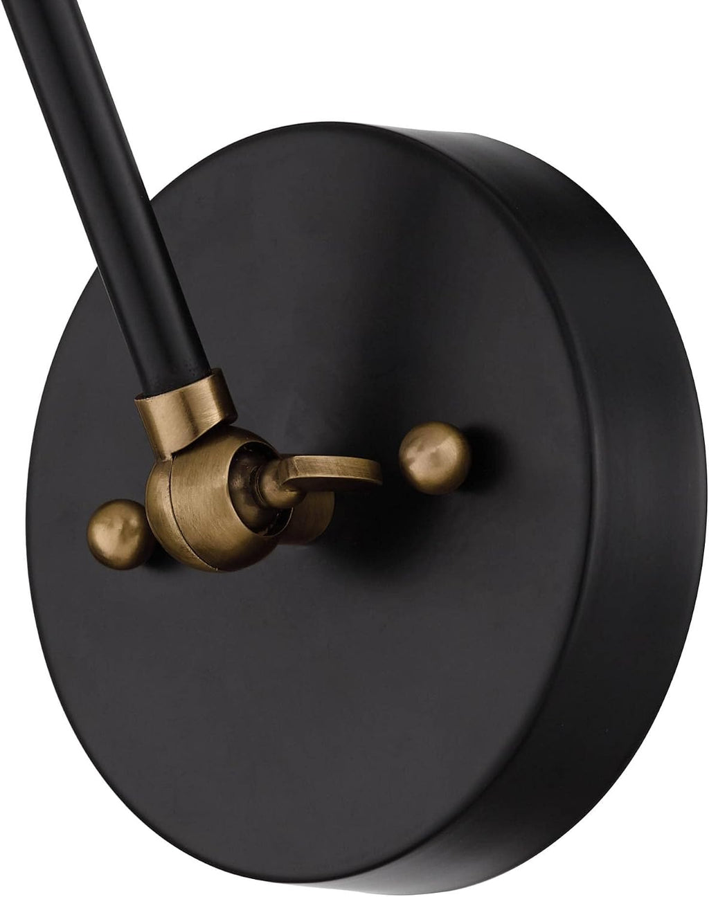 360 Lighting Wray Modern Wall Lamps Set of 2 Rich Black Brass Hardwired 7 1/4' Fixture Adjustable Arm Metal Cone Shade for Bedroom Bathroom Vanity House Reading Living Room Home Hallway