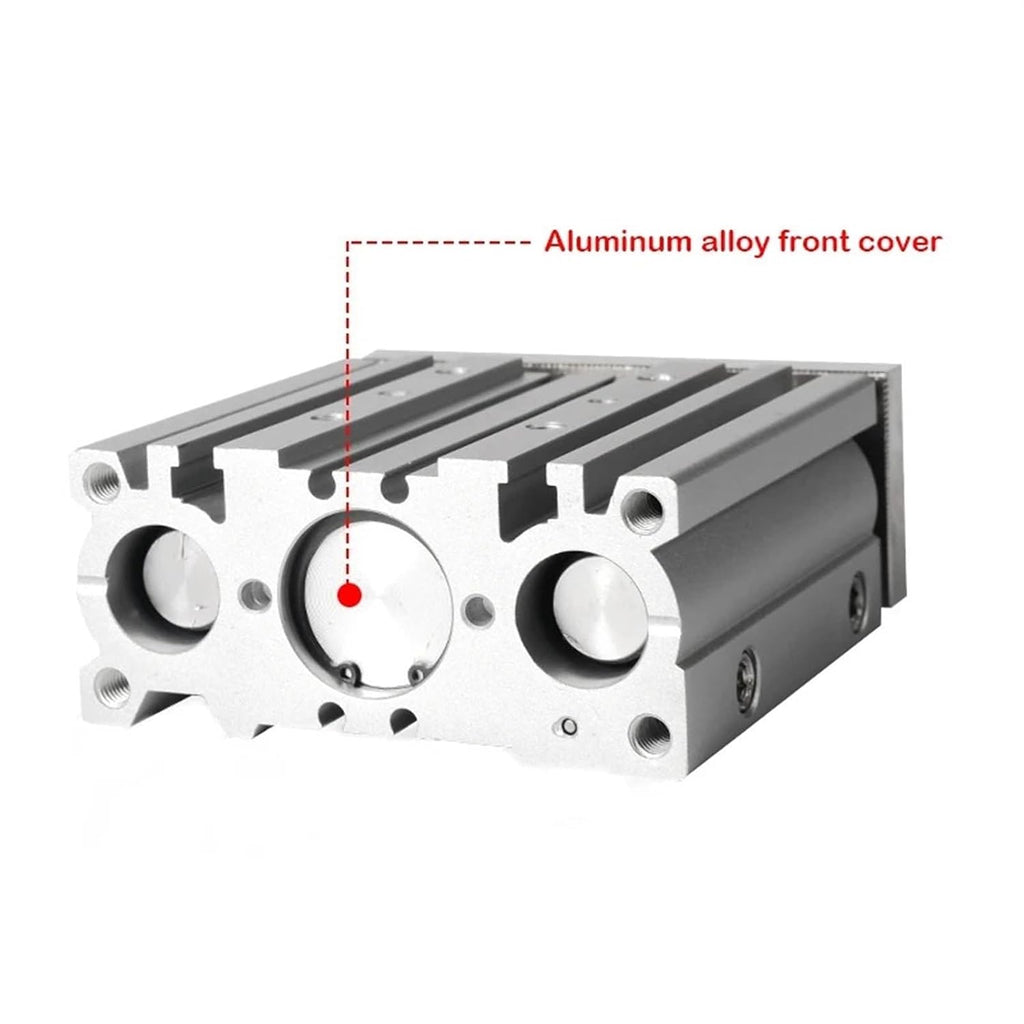Thin Cylinder with Rod Bore 20 25mm Three Axis Three Bar Stroke10 15 50 75 150 250mm Double Pneumatic Cylinder 1Pcs(Stroke 75mm,MGPM25 (Bore 25mm))