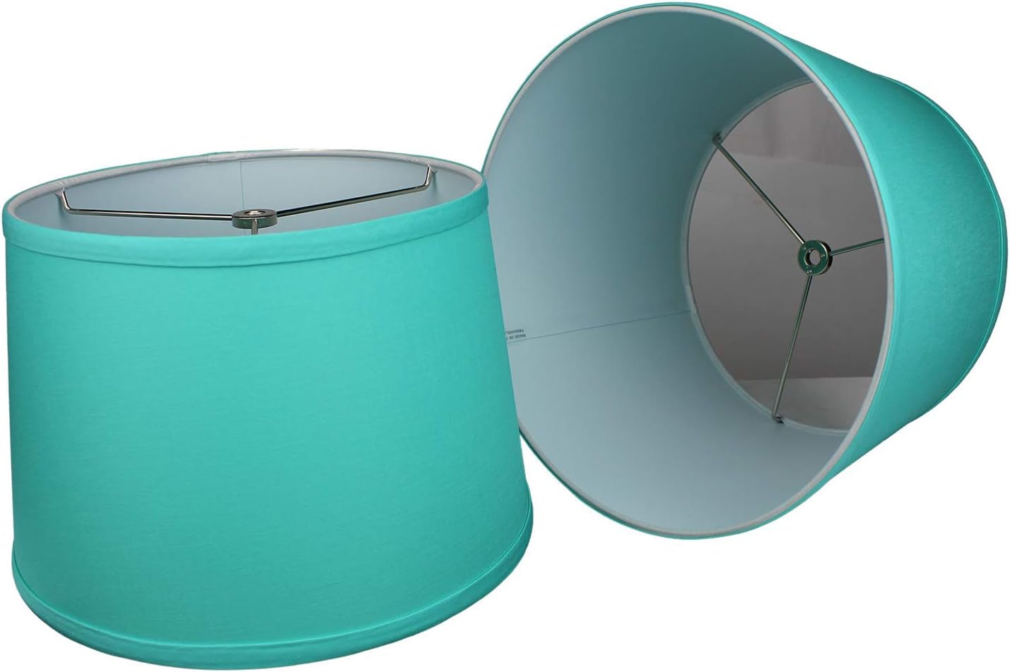 FenchelShades.com Set of 2 Lampshades 10' Top Diameter x 12' Bottom Diameter x 8' Slant Height with Washer (Spider) Attachment. Attaches to Lamps with an existing Harp (not included) (Linen Pool)
