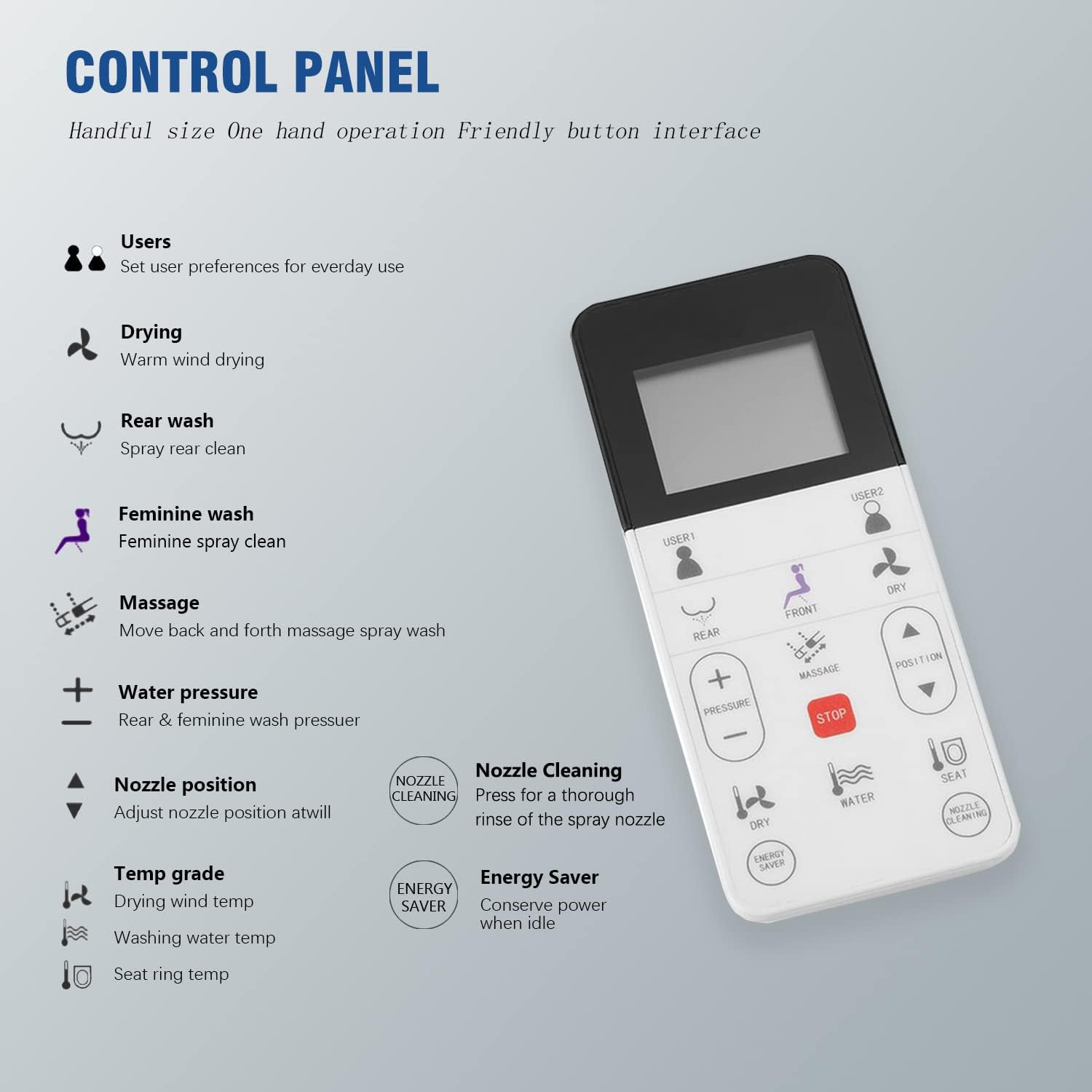 Sinber Smart Bidet Toilet Seat with Heated Seat and SoftClose Lid
