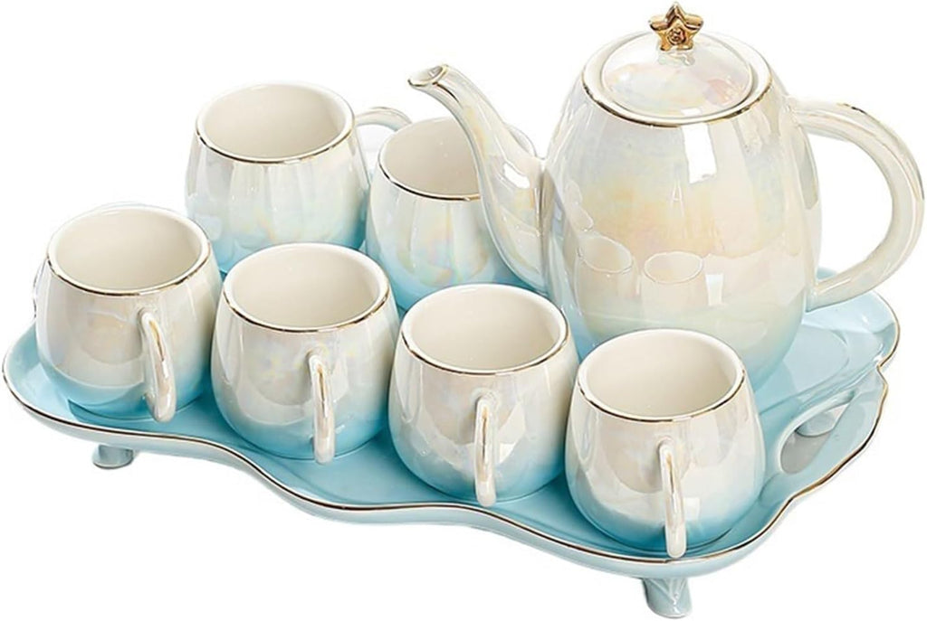 Beverage Serveware Teapot teacup set home living room ceramic hospitality kettle cup tea set teacup set Water Carafe