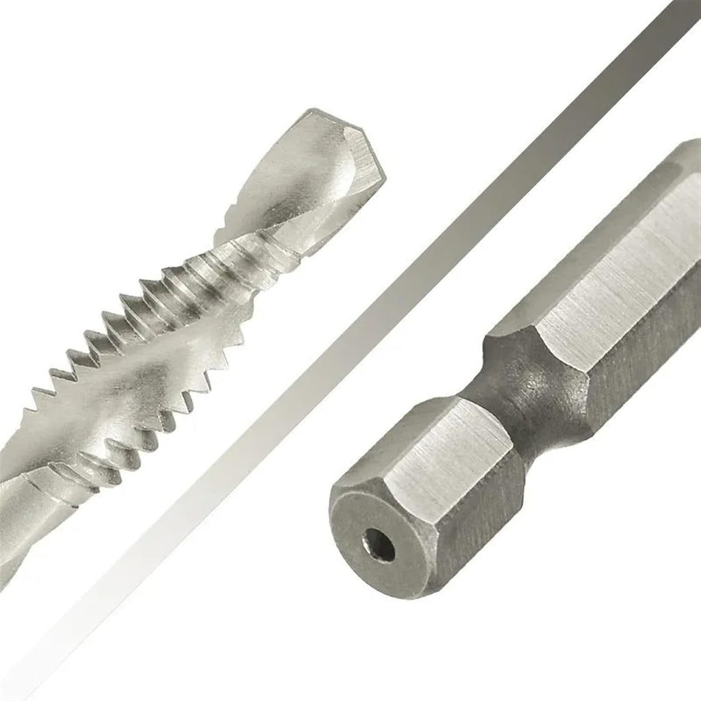 1/2 Concrete Drill bit, Drill Tap Bits HSS Bit Set, Hex Shank Taps Composite Machine 6-32 8-32 10-24 10-32 12-24 1/4-20 Screw Spiral Point Thread Tools(5pcs)