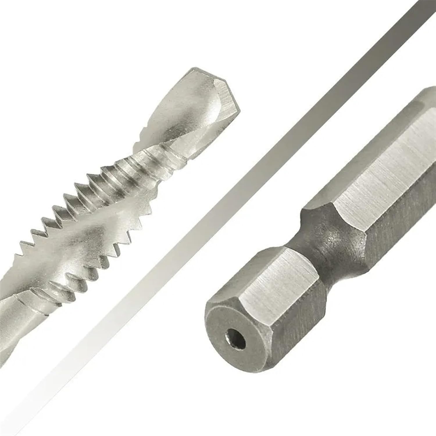 1/2 Concrete Drill bit, Drill Tap Bits HSS Bit Set, Hex Shank Taps Composite Machine 6-32 8-32 10-24 10-32 12-24 1/4-20 Screw Spiral Point Thread Tools(5pcs)