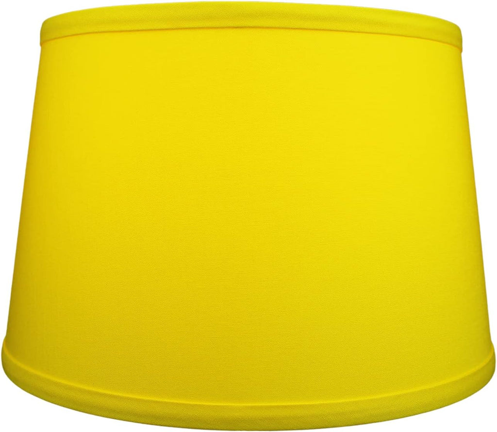 FenchelShades.com Set of 2 Lampshades 10' Top Diameter x 12' Bottom Diameter x 8' Slant Height with Washer (Spider) Attachment. Attaches to Lamps with an existing Harp (not included) (Linen Citrus)