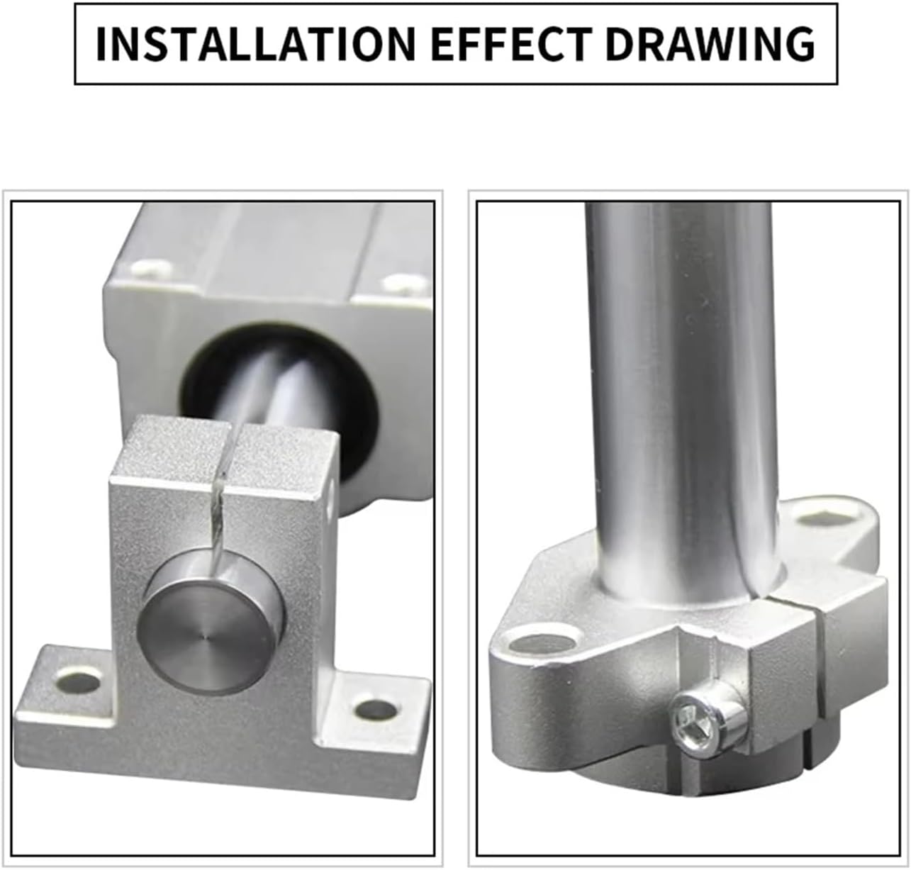 Linear Shaft Support Bracket Mount 8mm~60mm Bore Bar Bearing Support CNC 3D Printer Bracket(SK40 (40mm))