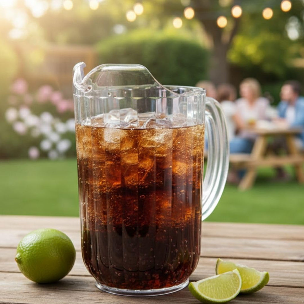 Soro Essentials- 60 oz. Restaurant Water Pitcher Clear Color Polycarbonate Set of 12- Beverage Serveware Water Carafe Clear Pitcher Water Jug for Home Restaurants Catering Kitchens