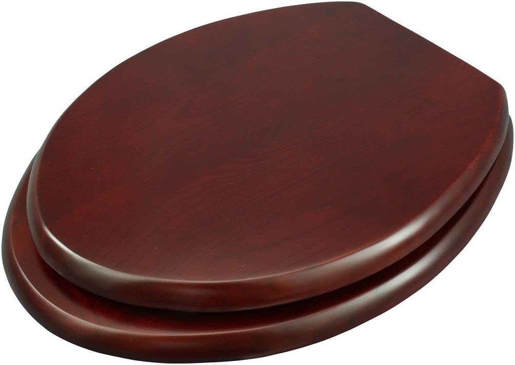 Renovators Supply Manufacturing Wooden Toilet Seat Elongated Toilet Seats For Standard Toilets, Cherry Finish Wooden Toilet Seat Pack Of 2