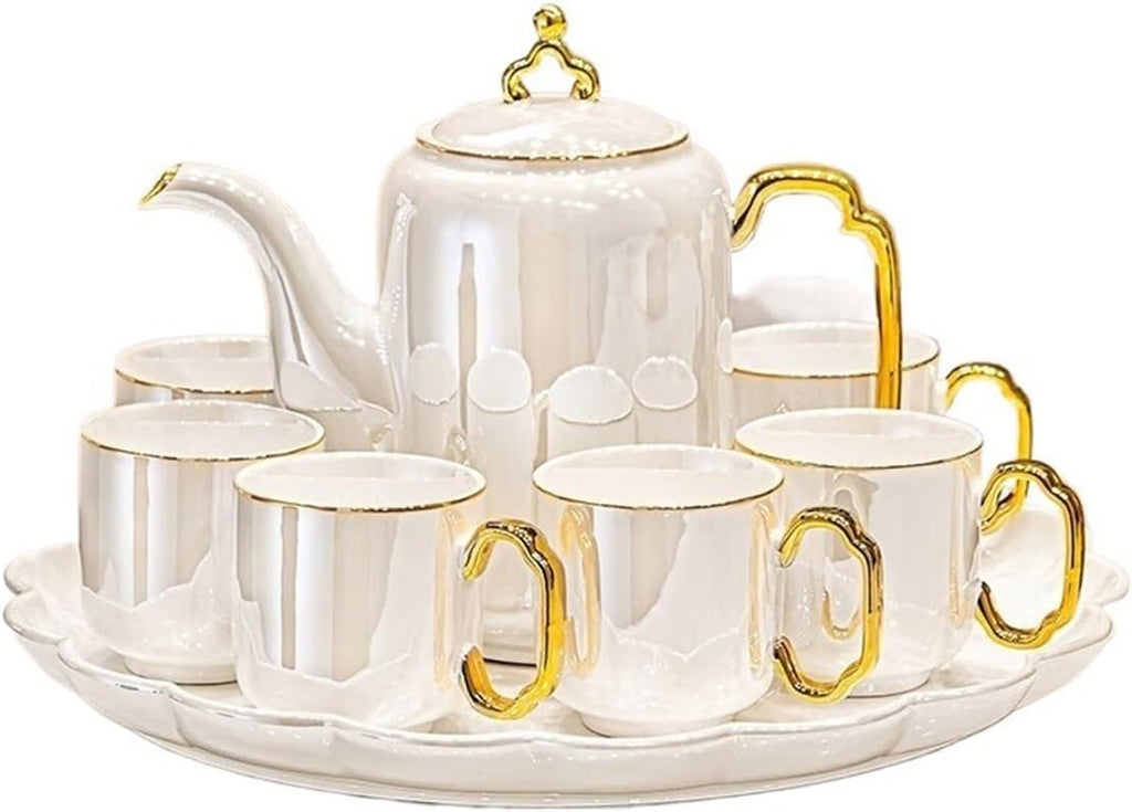 Beverage Serveware 8-piece ceramic tea set water set teapot teapot and teacup set household teapot combination Water Carafe