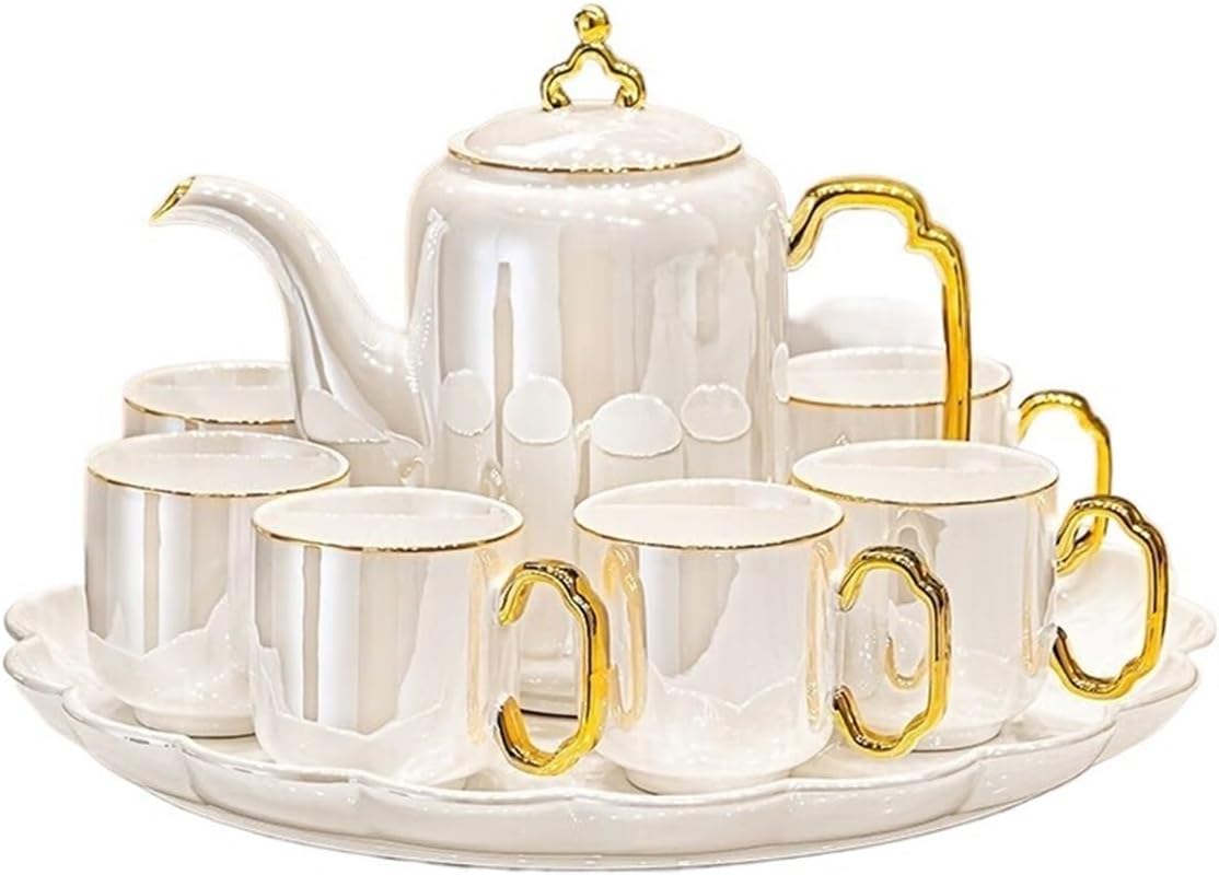 Beverage Serveware 8-piece ceramic tea set water set teapot teapot and teacup set household teapot combination Water Carafe