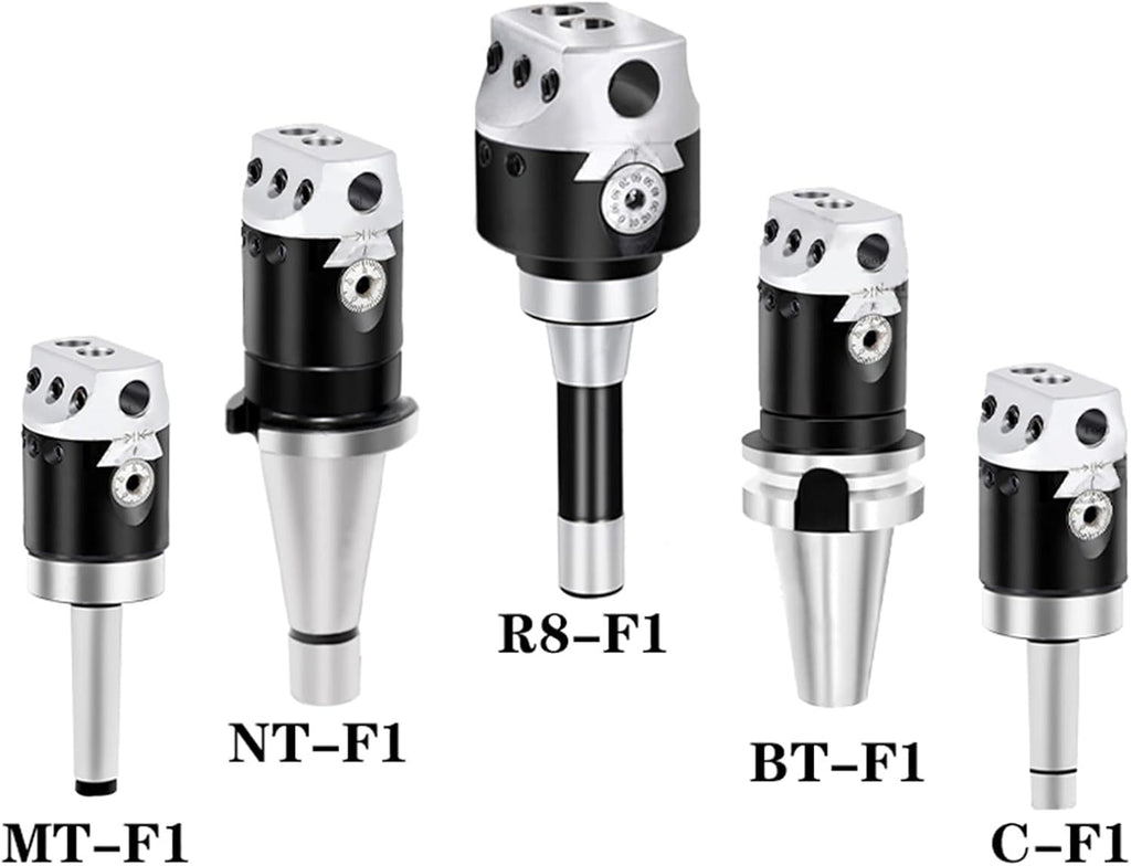 1pc -F1 2/3/4 inch 50/75/100mm F1 Type Boring Head 12/18/25mm Lathe Boring Bar Milling Holder For Milling Machine Tools + Hex Wrenche(BT40 Tool Holder)