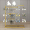 Coat Rack Stand, Underwear Display Stands, Freestanding Clothing Store Boutiques Retail Lingerie Garment Rack, Commercial Shelves for Socks Bra Panties Scarves Storage