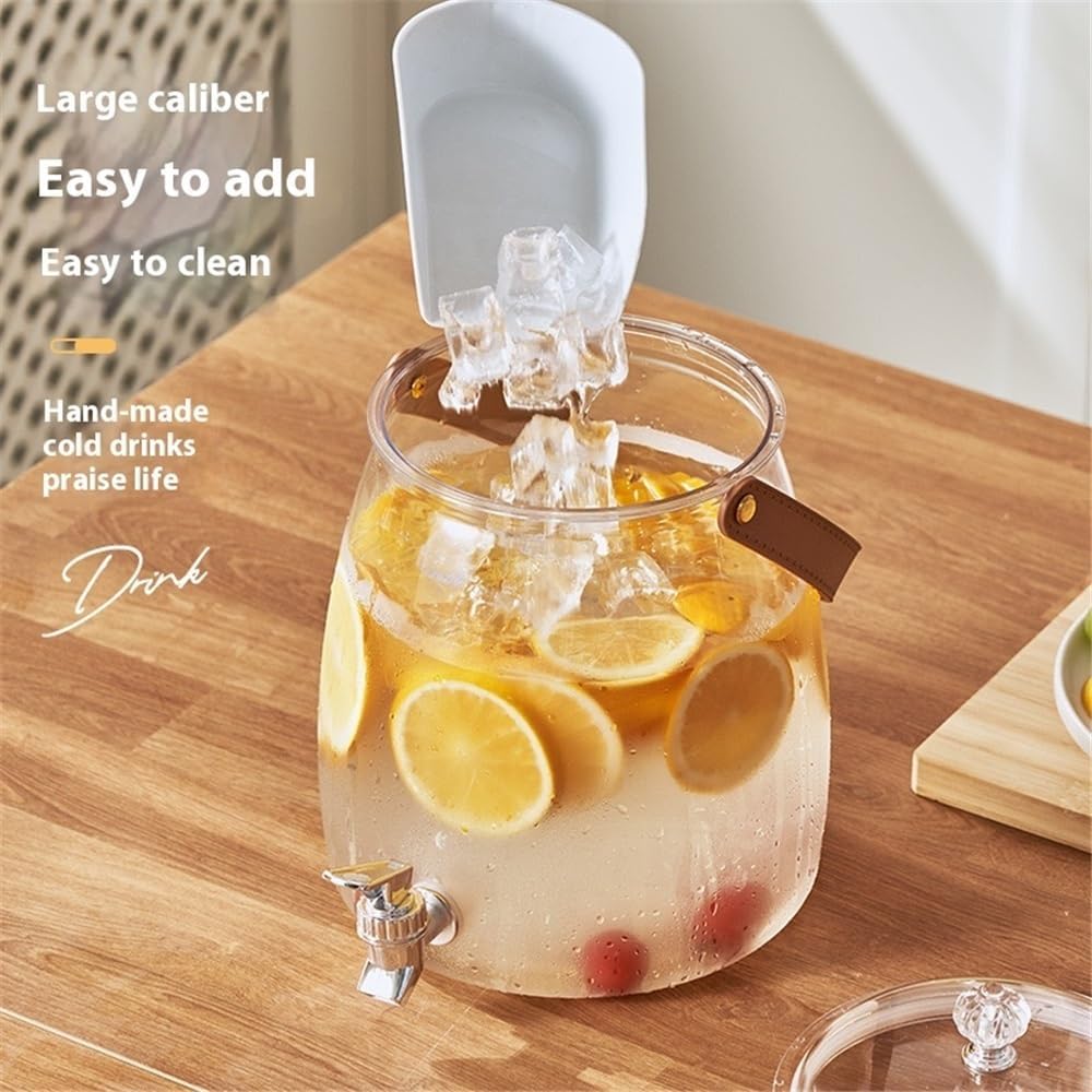 Beverage Serveware 3/5/9L Water Pitcher Large Capacity Kettle Multifunctional With Lid Teapot Water Bucket Kitchen Cold Storage Container Jug Water Carafe(Large)