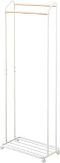 YAMAZAKI home Tower Rolling Garment Rack WH Space saving One Size White