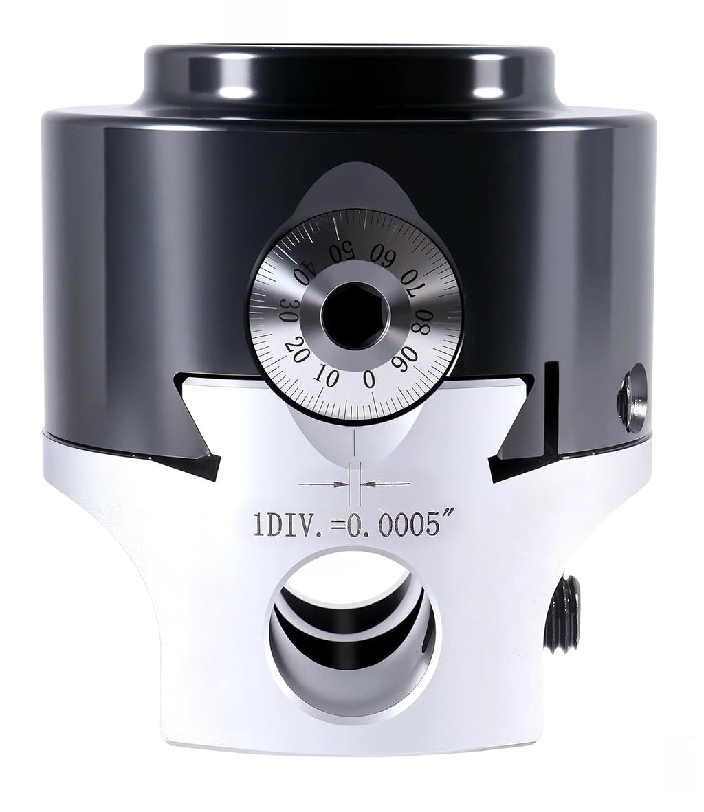 Accusize Industrial Tools Boring Head Hole Size Off Thread, 3 in, 0350-0003 | 3/4 in Boring Bar Hole, 1 in Offset, 1-1/2-18 Thread Mount, 3-5/32 in Overall Length