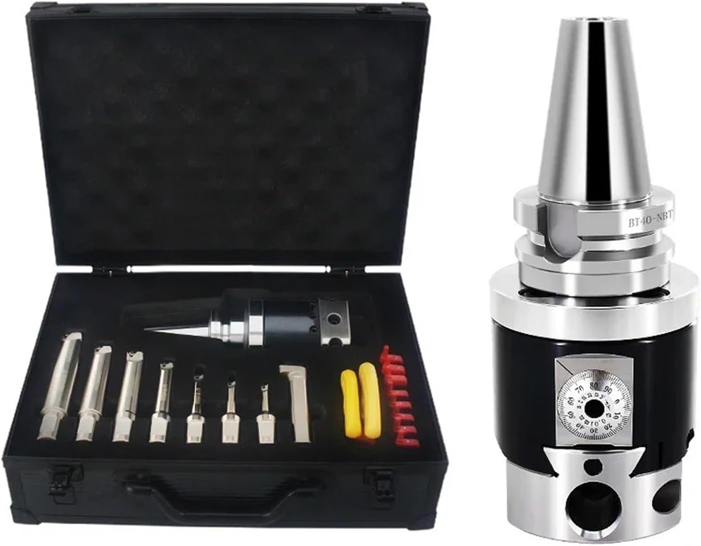 NBH2084 Set Boring Head Tool Suit Boring Head NBH BT30 BT40 BT50 NT30 NT40 NT50 R8 Tool Handle Bar Boring Tool Set(MT3-NBH2084-8PCS)