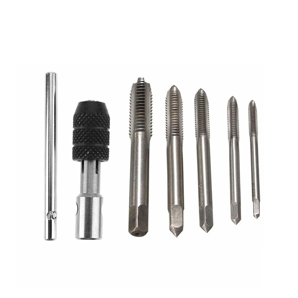 Screw Thread Hand Tap Drill Bits M3 M4 M5 M6 M8 - High-Speed Steel Spiral Point Straight Fluted Tool Set for Metalworking