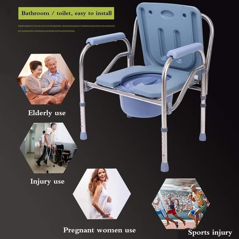 Adult Walker Wheelchair Heavy Duty Drop Arm Bedside Commode Chair,Homecare Toilet Seat with Safety Steel Frame, Extra Wide 3 in 1 Toilet Chair Adjustable Height Support Tool Training Equipmen